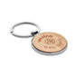 Round Key Ring Metal Bamboo  Black and White London