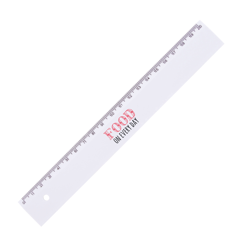 20cm Plastic Ruler  Black and White London