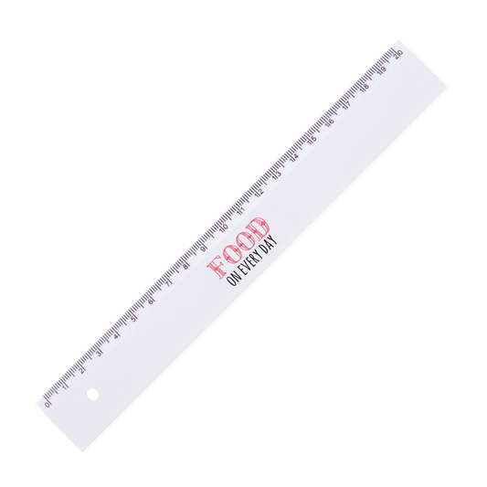 20cm Plastic Ruler  Black and White London