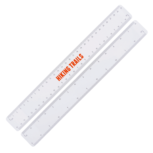 30cm Ultra Thin Scale Ruler  Black and White London