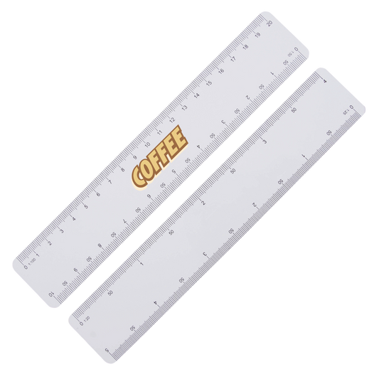 20cm Ultra Thin Scale Ruler  Black and White London