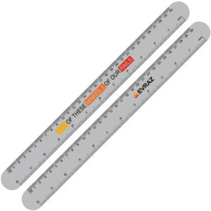 300mm Metal Scale Rule Rulers Black and White London