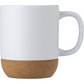 420ml Ceramic mug with Cork Base Ceramic Mugs Black and White London