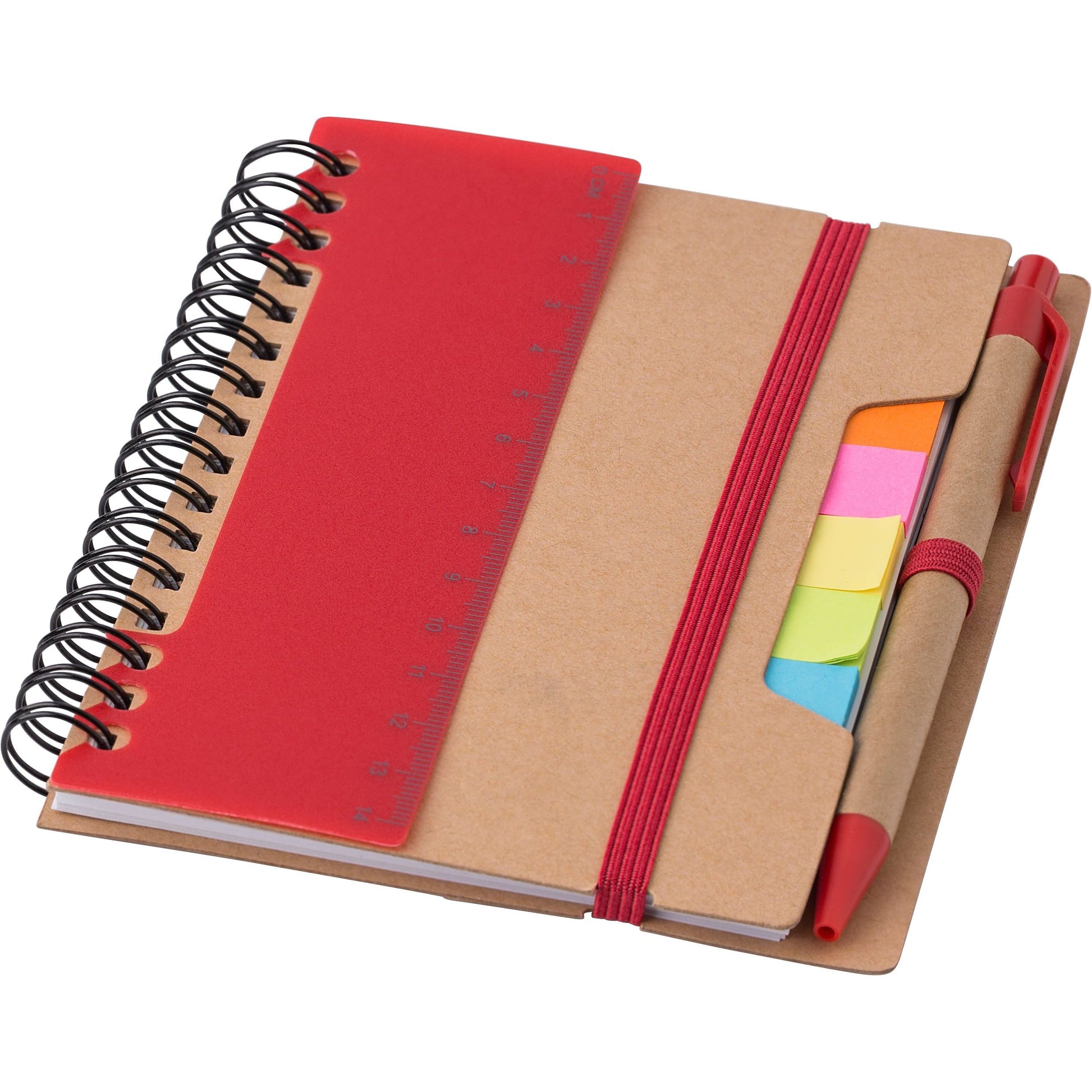 Recycled Notebook with Sticky Notes, Ruler and Pen Stationary Sets Black and White London