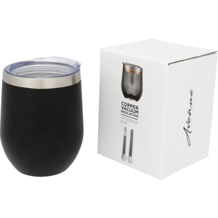 Corzo 350 ml Copper Vacuum Insulated Cup  Black and White London