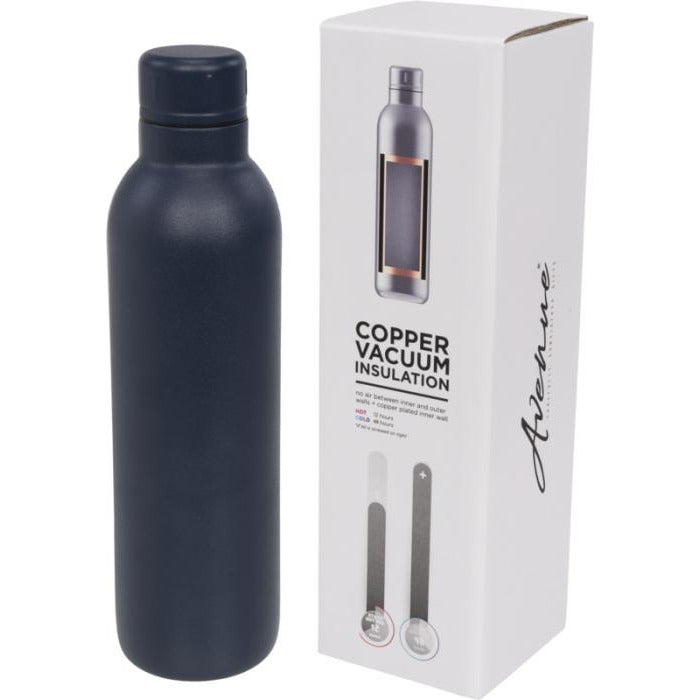 Thor 510 ml Copper Vacuum Insulated Water Bottle Sports Bottles Black and White London