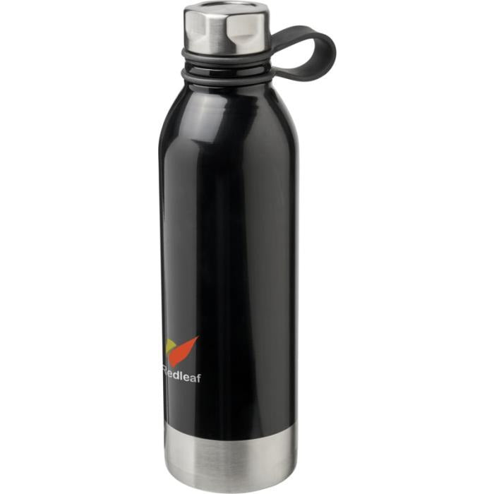 Perth 740 ml Stainless Steel Sport Bottle  Black and White London