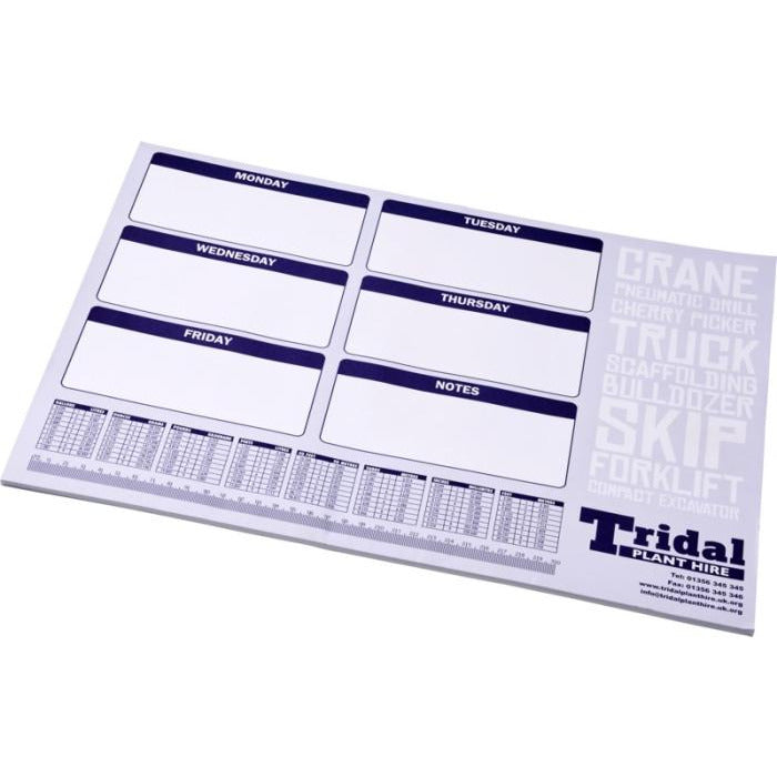 A2 Printed Desk Pad Notepads & Sticky Notes Black and White London