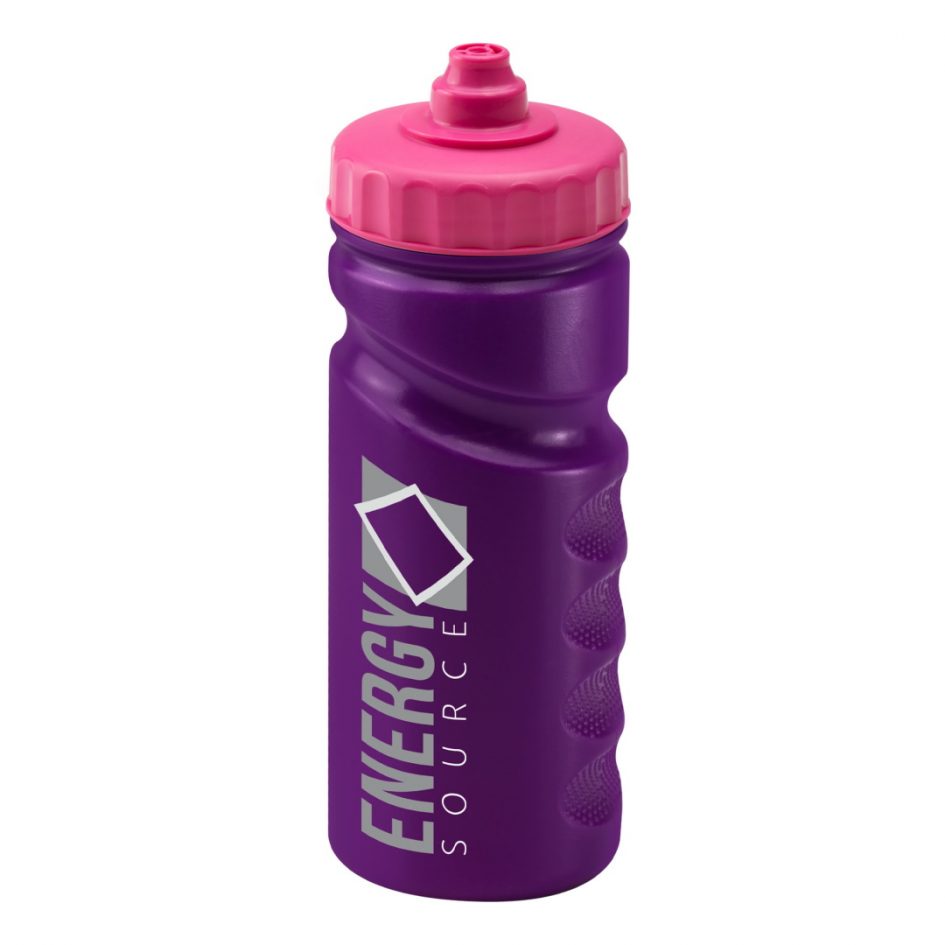 Sports Bottle 500ml Purple 500 Black and White London