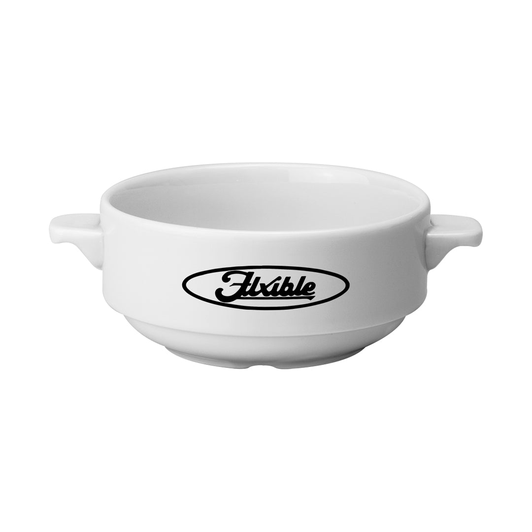 Lugged Soup Bowl 280 Black and White London
