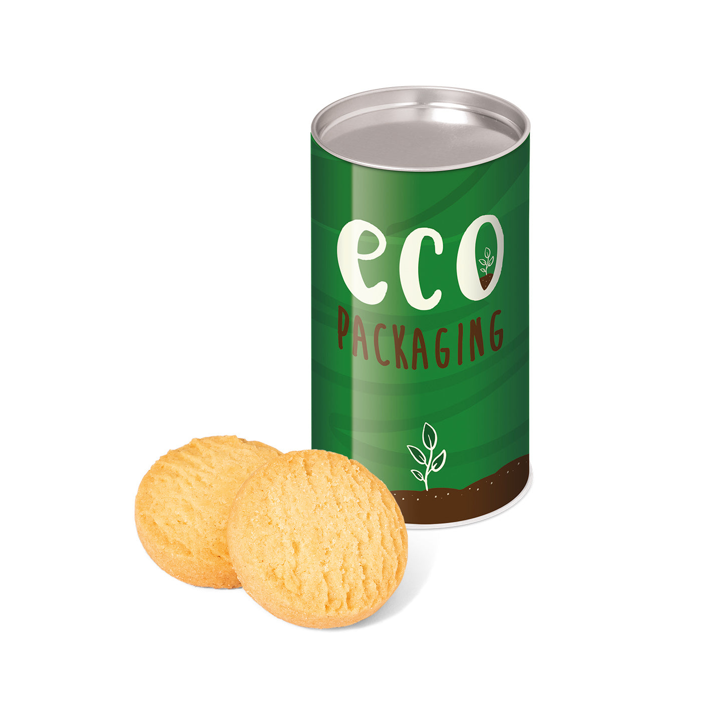 Eco Range - Small snack tube - Mini Shortbread Biscuits  Black and White London