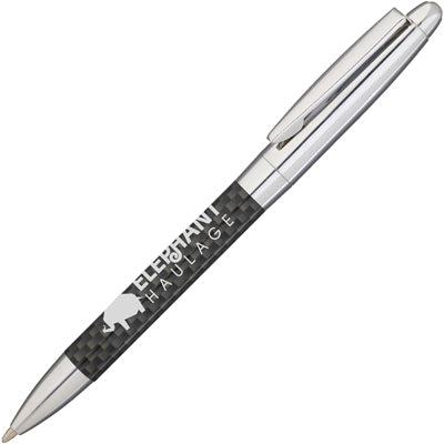 Javelin Carbon Fibre Ball Pen  Black and White London