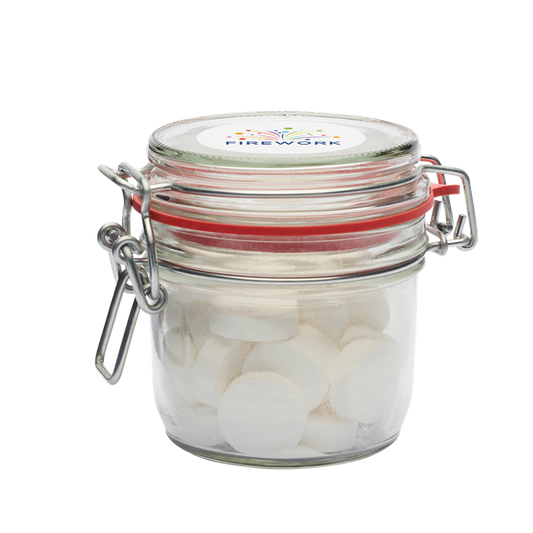 480g Glass jar filled with peppermints Sweets & Confectionery Black and White London